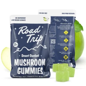 Road Trip Mushroom Gummies Green Apple